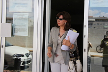 Pilar Vellisca, a su salida de los Juzgados