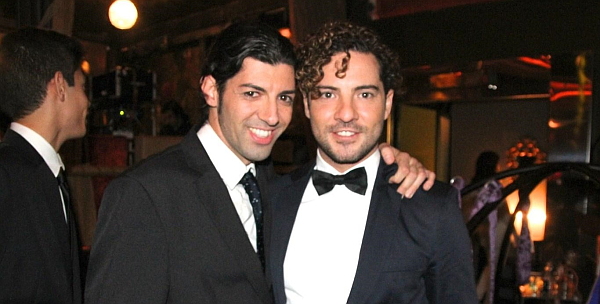 Domingo Sánchez, junto a David Bisbal, durante el rodaje del videoclip