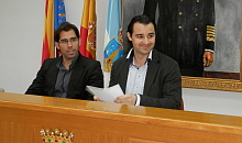 Eduardo DOlón y Luis Mar´ñia Pizana, durante la rueda de prensa de ayer